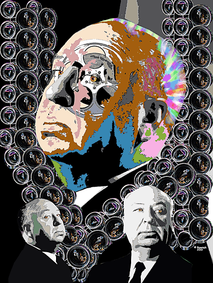 Alfred Hitchcock Pop Art Portrait