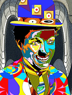 Charlie Chaplin pop art portrait