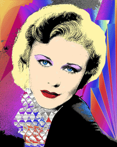 Ginger Rogers pop art portrait