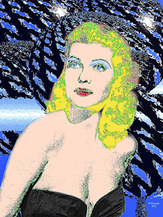 Rita Hayworth pop art portrait