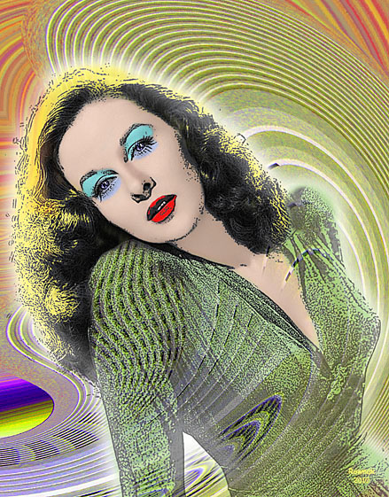 SusanHayward FAMOUS PEOPLE POP ART PORTRAIT by ROWNAK