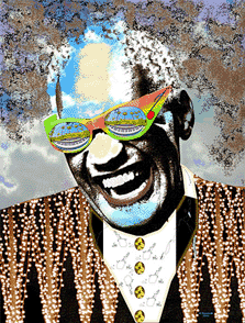 Ray Charles pop art portrait