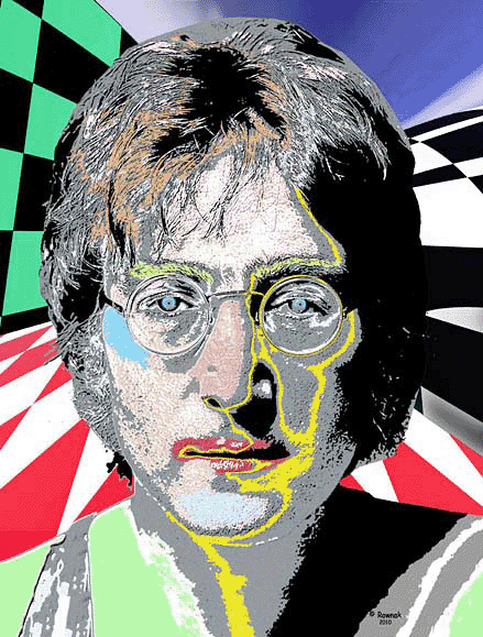 John lennon  FAMOUS PEOPLE POP ART PORTRAIT by ROWNAK