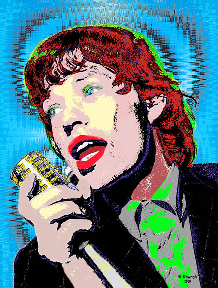 Mick Jagger FAMOUS PEOPLE POP ART PORTRAIT by ROWNAK